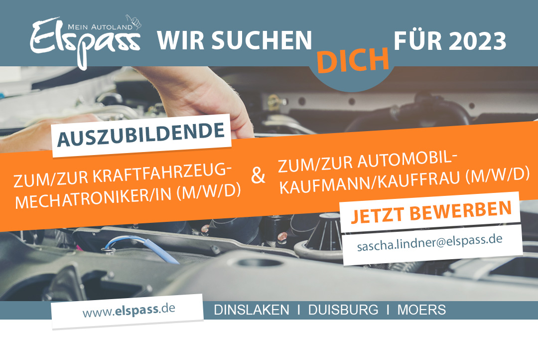 Elspass stellt Auszubildende ein: Mechatroniker & Automobilkaufmann